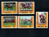 Liberia 1977 - Jocurile Olimpice, medaliați, echitație, cai, serie neuzata