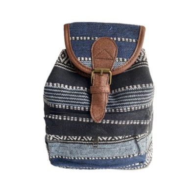 Rucsac dama, material textil, albastru, 25cm x 25cm x 15cm foto