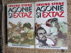 Agonie si Extaz, Irving Stone, 2 volume, Editura Orizonturi, 1993, Beletristica, Roman