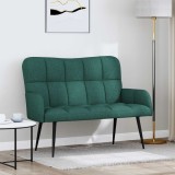 vidaXL Canapea cu două locuri Verde &icirc;nchis 115 x 61 x 87 cm țesătură 42028934
