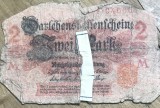 BNKSTR01DE Bancnotă Germania Imperială (WWI) - 2 Mark 1914, Darlehnskassenschein, varianta cu sigiliu rosu