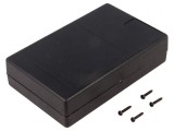 Carcasă universală ABS neagră 73.5x118x29 mm