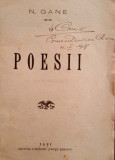 Nicolae Gane, POESII, Editura Saraga, Iasu, (1893)