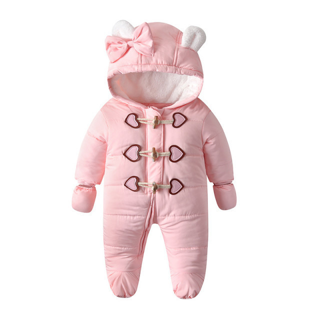 Combinezon roz din fas pentru bebelusi (Marime Disponibila: 9-12 luni  (Marimea | Okazii.ro