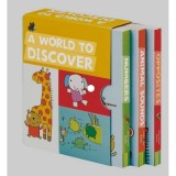 A World to Discover: Set 3 Carti Cartonata pentru Prescolari, Ilustrate, Box Set