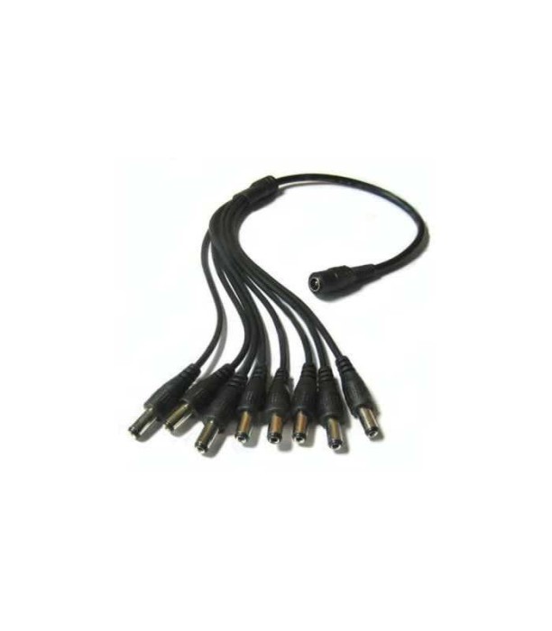 Cablu adaptor cu mufa DC 2.1x5.5 mm 1x mama la 8x tata pentru camere