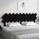 Cumpara ieftin Tăblie de pat, negru, 196x3x80,5 cm, lemn masiv de pin