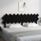 Gossi tablie de pat, negru, 196x3x80,5 cm, lemn masiv de pin