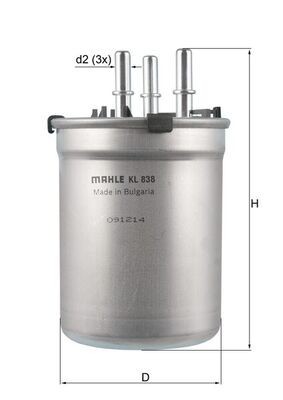MAHLE KL 838 filtru combustibil foto