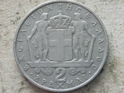 GRECIA-2 DRAHME 1967 foto