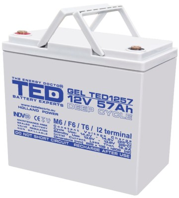 Accu.Pb.12V 57Ah TED M6 foto