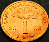Cumpara ieftin Moneda exotica 1 SEN - MALAEZIA, anul 2006 * cod 1165 = A.UNC, Asia