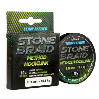Fir Textil Team Feeder Stone Braid Green By Dome Gabor 10m 0.18mm 12.9kg foto