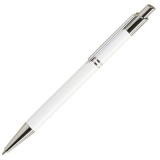 Pix cu bila Office-Cover Tiko, 1. 0mm, cu mecanism, pentru personalizare, corp metalic, alb