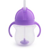 Munchkin Click Lock&trade; Tip &amp; Sip ceasca cu pai cu greutăți Purple 6 m+ 207 ml