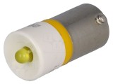 Lampa LED galbenă 28V BA9S