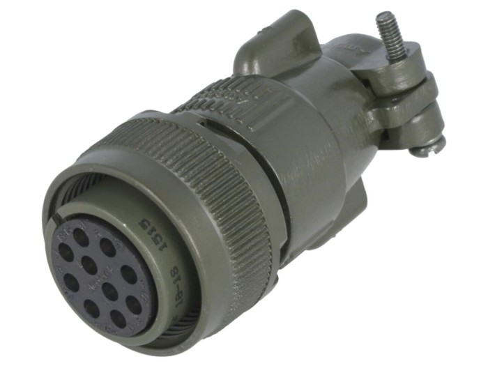 Conector circular mamă 10 pini, 13A