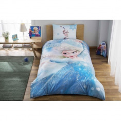 Lenjerie de pat TAC Frozen Glitter Disney LC12 (Bumbac) foto