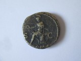 Cumpara ieftin Rară! Monedă antică romană din bronz 1 AS=1/16 Denarius 69-79 A.D.? Vespasian Titus Flavius,diametrul=25-26 mm,greutate=12,90 grame