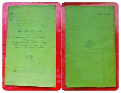 C83-Mitraliera MAXIM Lourde Manual de instrucțiuni 1930. Ministerul Apărării Naționale, Belgia. Direcția Superioară de Artilerie. Servicu de Arme... foto
