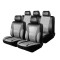 Huse Scaune Auto Vw Passat B6 - RoGroup Mesh Negru Gri, pentru bancheta rabatabila, 9 bucati
