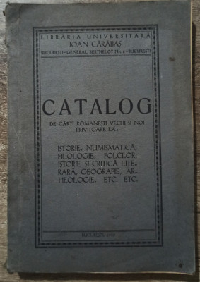 Catalog de carti romanesti vechi si noi// 1939 foto