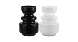 Cumpara ieftin Set 2 vaze flori sticla alba neagra 20 x 30 cm