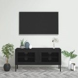 Comoda TV, negru, 105x35x50 cm, otel GartenMobel Dekor, vidaXL