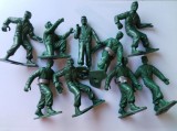 Andy Gard - Combat Patrol Squad 9 figurine vintage 1960 4 pozitii Gls 5 cm C24