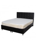 Set Saltea SuperOrtopedica Sofia, 140x200x20cm, fermitate medie, cu plasa arcuri tip bonell, reversibila, sistem aerisire cu butoni, Saltex plus husa
