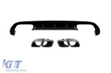Difuzor tip E63 A Design cu capace cromate potrivit pentru bara de protectie spate A Design pe Mercedes E-Class C238 coupe dupa 2017 -oo--oo- Performa