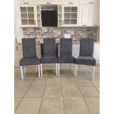 set 4 scaune glamy gri inchis