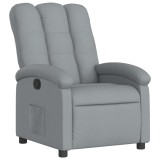 Fotoliu rabatabil gri deschis, material textil