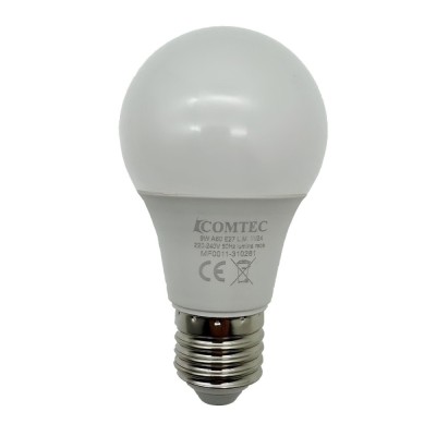 Bec LED Comtec clasic A60 E27 9W 810lm lumina rece 6500 K foto