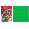 Set 800 de cuburi pentru constructii si creatii nelimitate si Suport pentru Caramizi Constructie Verde 16x16 cm, Oem