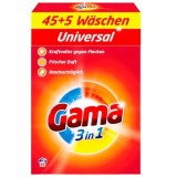 Detergent de rufe pudra Gama, Universal, 3in1, 3 kg, 50 spalari, Resigilat, Grad A