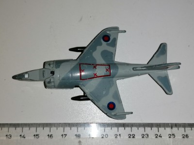 MACHETA AVION METAL MATCHBOX HARRIER SB 27, MADE IN MACAU foto