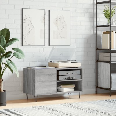 vidaXL Dulap pentru discuri gri sonoma 85x38x48 cm lemn prelucrat 831706 foto