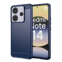 Husa Xiaomi Redmi Note 14 4G (Regional) Techsuit Carbon Silicone, albastru foto