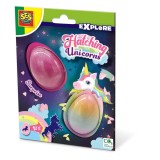 Set oua de jucarie pentru copii cu unicorni care eclozeaza in apa, SES Creative