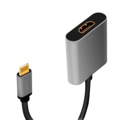 CABLU video LOGILINK, adaptor USB 3.1 Type-C (T) la HDMI (T), 1.8m, rezolutie maxima 4K UHD (3840 x 2160) la 60 Hz, conectori auriti, aluminiu, dublu