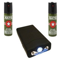 Set autoaparare DEPOX&reg;, electrosoc TW 800 si 2 spray-uri paralizante 60ml