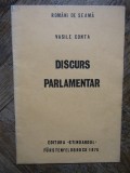 VASILE CONTA -DISCURS PARLAMENTAR