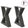 VidaXL Picioare pentru măsuță de cafea, 2 buc., antracit, 40x(30-31,3) cm, oțel 4012682