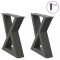 vidaXL Picioare pentru măsuță de cafea, 2 buc., antracit, 40x(30-31,3) cm, oțel 4012682