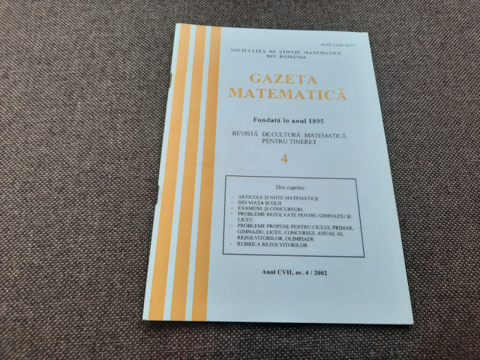 GAZETA MATEMATICA NR 4/2002 RF21/2