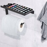 Suport pentru hartie igienica, 8,5 x 17,5 x 8 cm, negru, Sepio