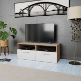 Comoda TV, PAL, 95 x 35 x 36 cm, culoarea stejarului si alb GartenMobel Dekor, vidaXL