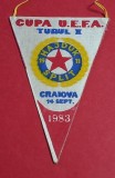 Fanion meci fotbal (anii`80) UNIVERSITATEA CRAIOVA - HAJDUK SPLIT (UEFA Cup 14.09.1983)