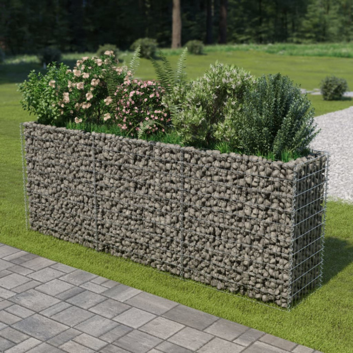 Strat &icirc;naltat gabion, 270 x 50 x 100 cm, otel galvanizat GartenMobel Dekor